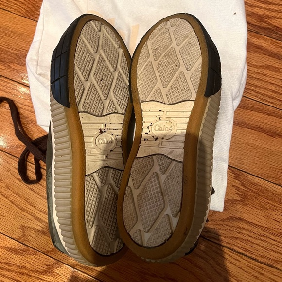 Chloe’ Olive green clint low-top sneaker - Picture 3 of 9